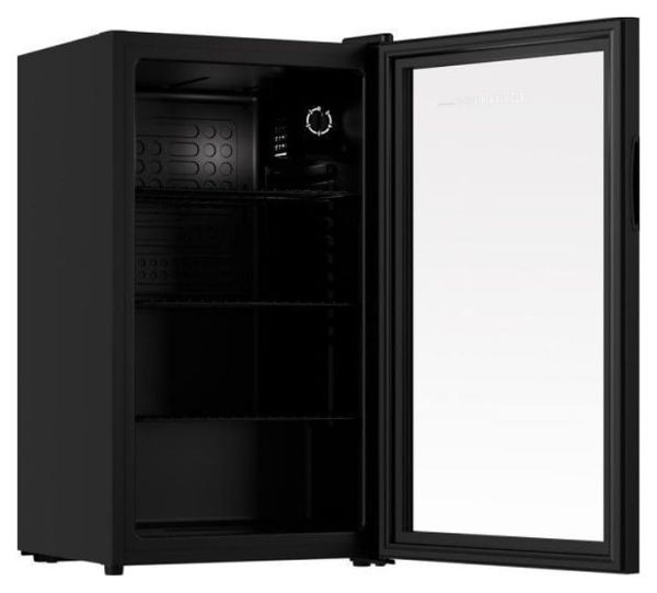 Шкаф холодильный со стеклом Cooleq TBC-85N черный