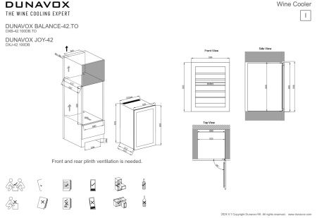 Винный шкаф Dunavox DXB-42.100DB.TO