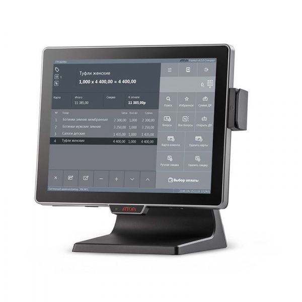 Сенсорный терминал Атол JAZZ 15 15" P-CAP, Intel Celeron J1900, SSD, 4 GB DDR3L, MSR, Windows 10 IoT