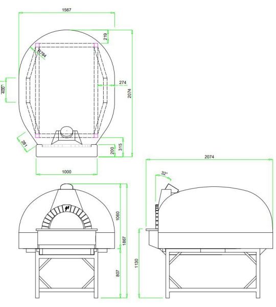 Печь дровяная Valoriani Vesuvio Igloo 120*160