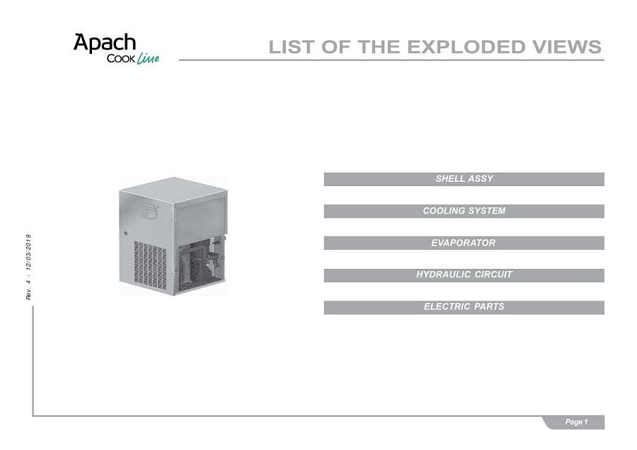Деталировка Apach Cook Line AGS250B