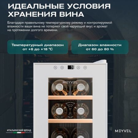 Винный шкаф термоэлектрический Meyvel MV06-TWF1-Next