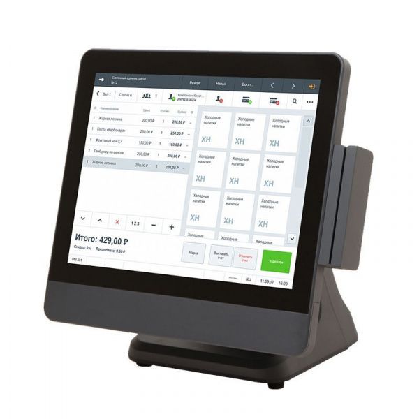 Сенсорный терминал Атол ViVA Smart E715, 15" P-CAP, Intel Celeron J1900 2.0/2.4 Ghz, SSD, 4 GB DDR3,