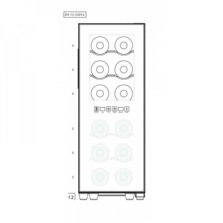 Шкаф винный Dunavox DAT-12.33DC