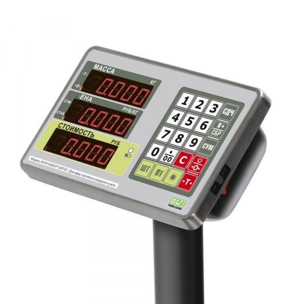 Весы напольные Mertech M-ER 335 ACPU-60.10 Turtle LED с расч. стоимости