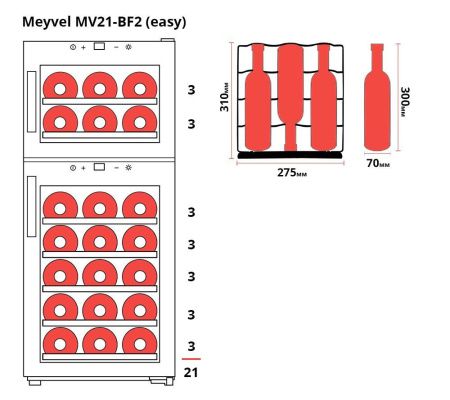 Шкаф винный Meyvel MV21-BF2 (easy)