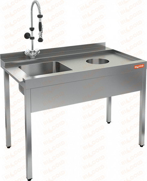 Стол для посудомоечной машины Hicold НСДПМ-12/7,4БП