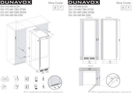 Шкаф винный Dunavox DX-181.490DBK