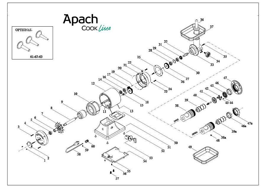 Деталировка Apach Cook Line ATS12U