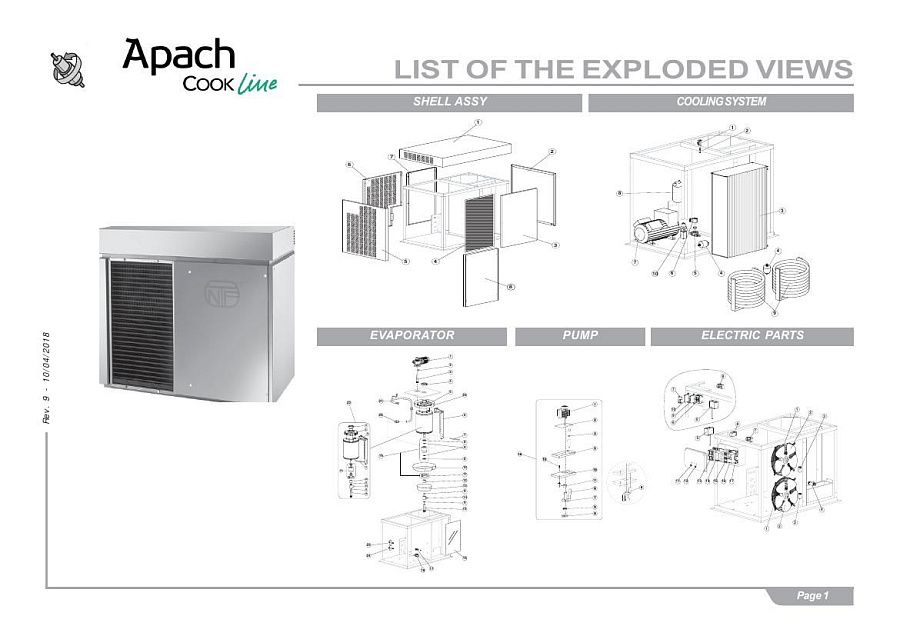 Деталировка Apach Cook Line AS1500B