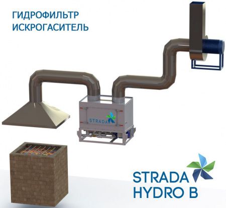Гидрофильтр-искрогаситель STRADA HYDRO B (2000 м3/час)