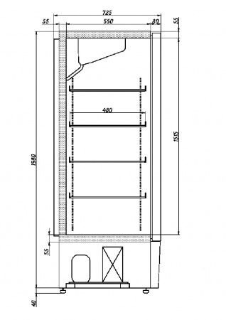 Шкаф морозильный Ариада R1400LX