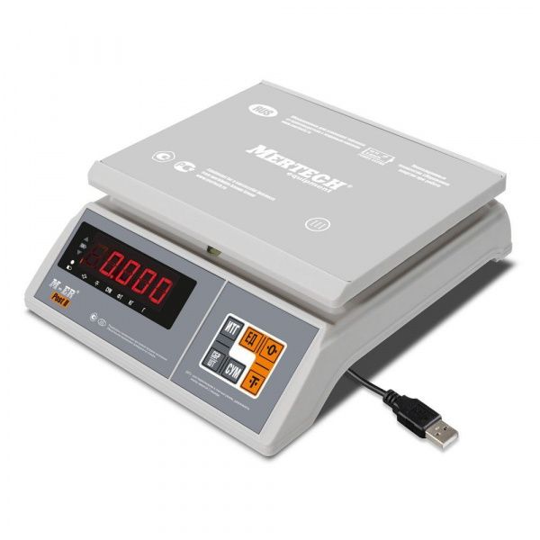 Весы порционные Mertech M-ER 326 AFU-32.1 Post II LED USB-COM