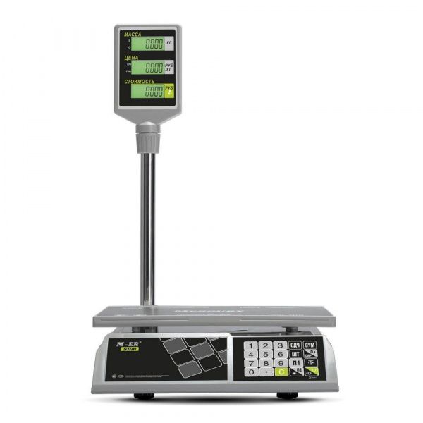 Весы торговые Mertech M-ER 326 ACP-32.5 Slim LCD Белые