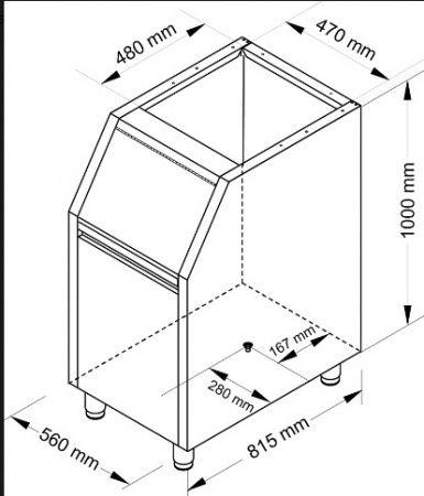 Бункер для льда NTF BIN T250