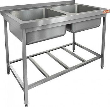 Ванна моечная Hicold НСО2М-12/6БР ЭЦ с решетчатой полкой