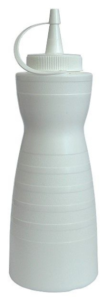 Емкость для соуса MGprof 1748 700 мл d=68мм h=240мм фигурная с крышкой белая