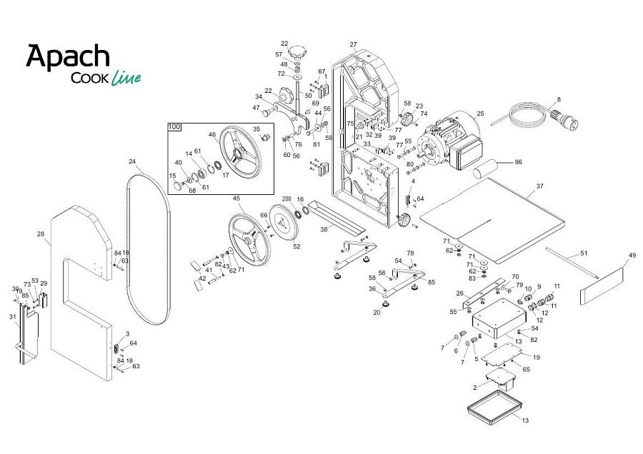 Деталировка Apach Cook Line ASWX184A