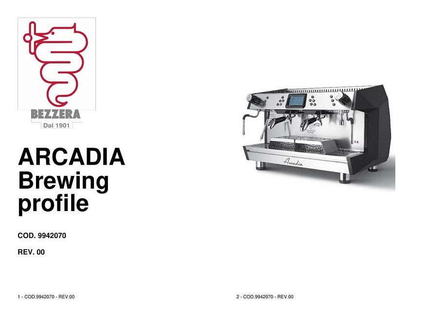 Деталировка Bezzera Arcadia DE Brewing Profile 2GR