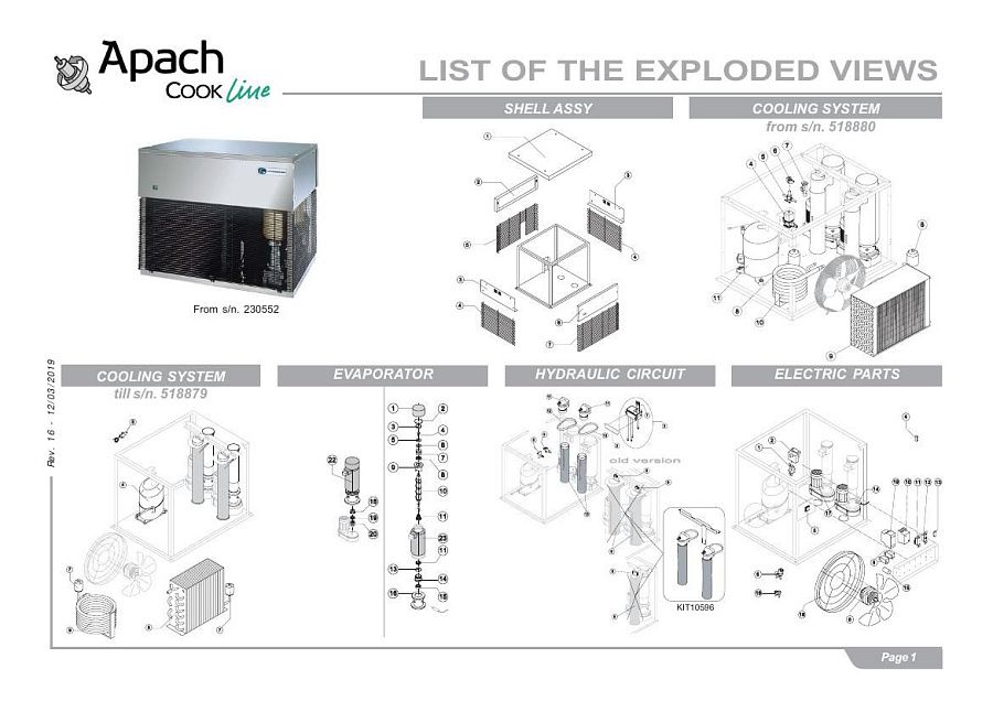 Деталировка Apach Cook Line AG1000B
