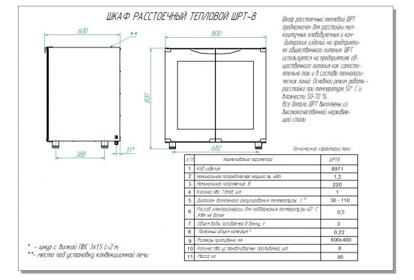 Шкаф расстоечный Abat ШРТ-8