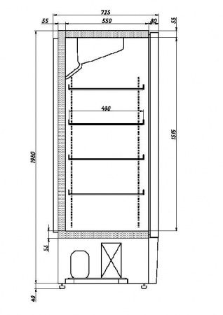 Шкаф морозильный Ариада R700LX