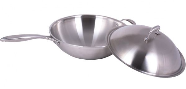 Сковорода WOK Indokor нерж сталь 36см WIND36BL с крышкой