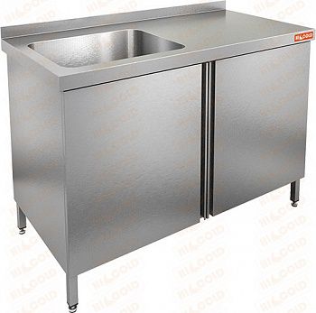 Ванна моечная Hicold НСЗ1М-14/7БЛ с распашными дверцами