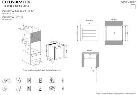 Винный шкаф Dunavox DXJ-24.51B
