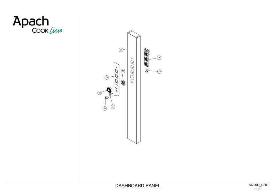 Деталировка Apach Cook Line AP20QD