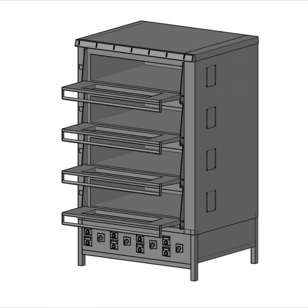 Печь хлебопекарная ЦМИ ХПЭц-4 пар/стекло