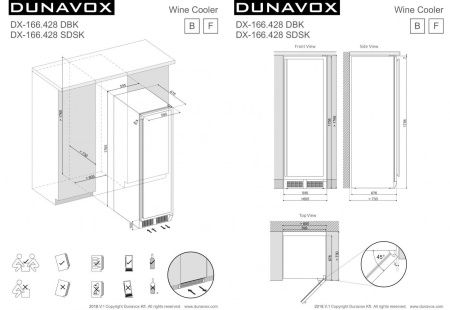 Шкаф винный Dunavox DX-166.428SDSK