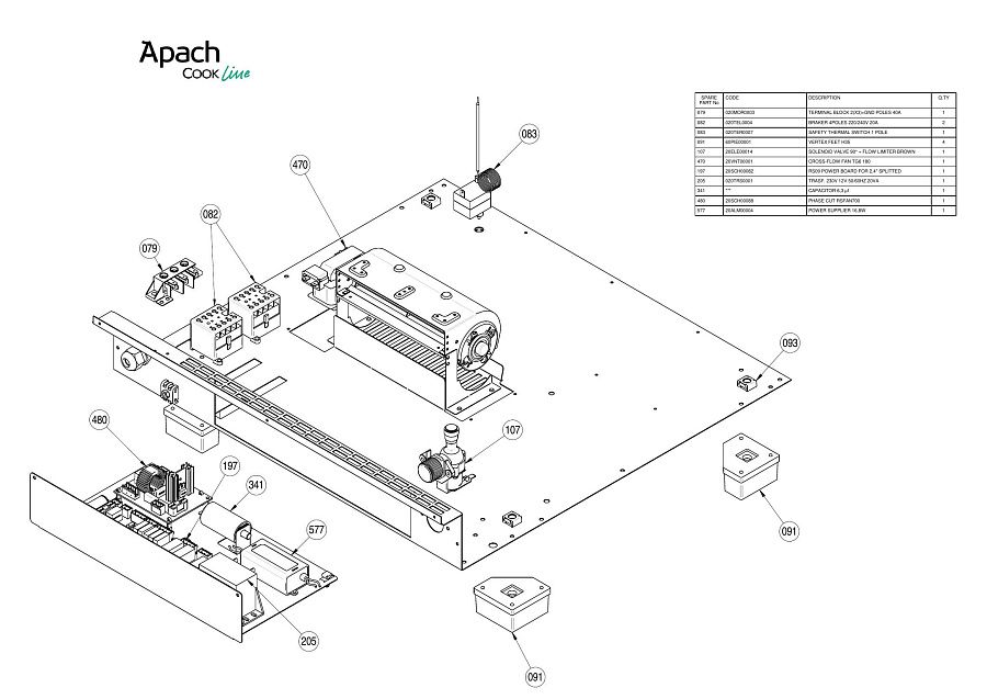 Деталировка Apach Cook Line AV043D
