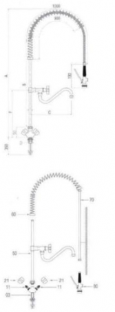 Душирующее устройство Monolith R 0101020111 с краном