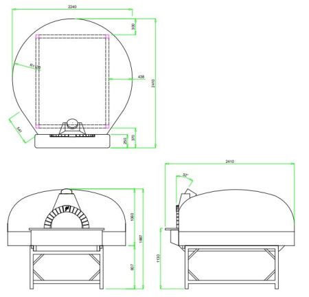 Печь дровяная Valoriani Vesuvio Igloo 180