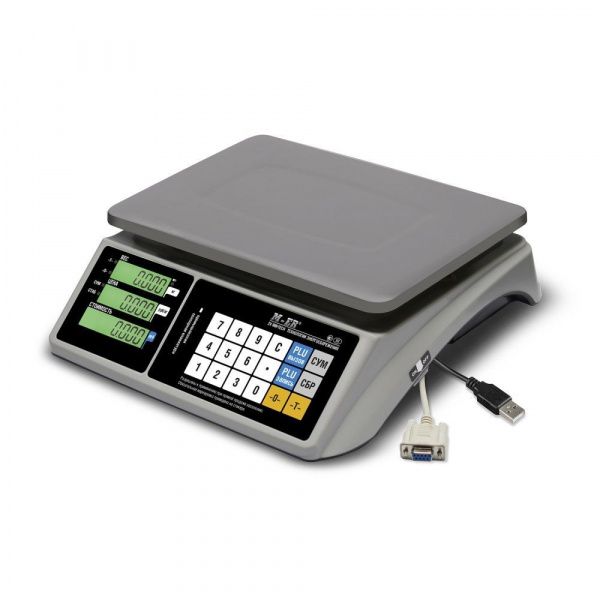 Весы торговые Mertech M-ER 328 AC-32.5 Touch-M LCD (RS-232, USB)