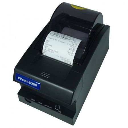 ККМ АТОЛ FPrint-5200K версия 01 Черный ЭКЛЗ (RS+USB) Фискальный регистратор