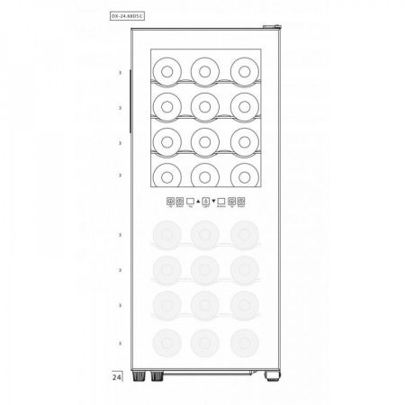 Шкаф винный Dunavox DX-24.68DSC