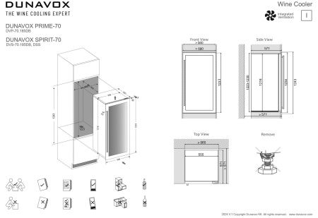 Винный шкаф Dunavox DVS-70.185DB