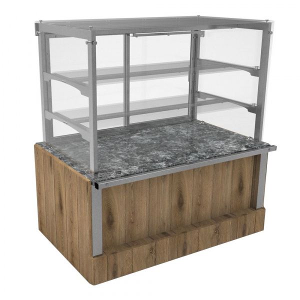 Витрина нейтральная с дверками раздачи (2 полки) RC22ASN Capital 1105x700x1670(830)мм