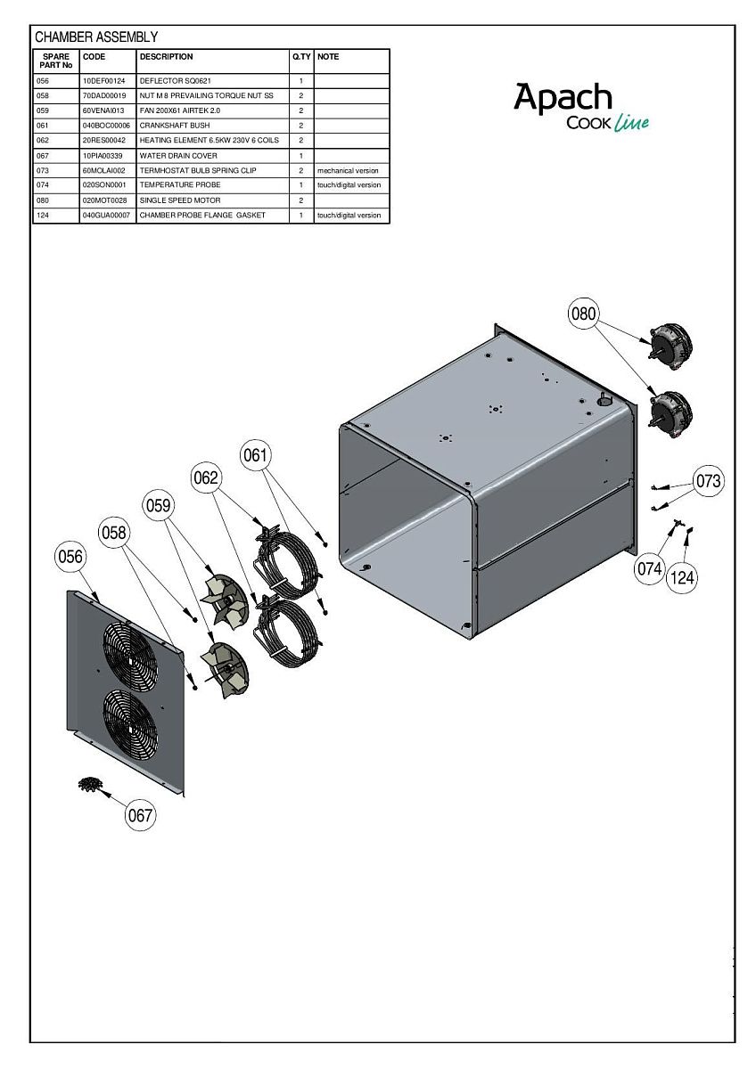 Деталировка Apach Cook Line AP6.21QNDC