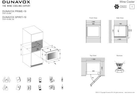 Винный шкаф Dunavox DVS-19.50B