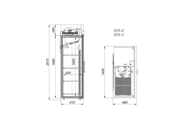 Шкаф холодильный Arkto V1,0-SD