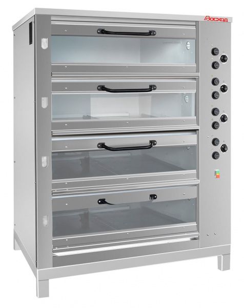 Печь хлебопекарная Восход ХПЭ-750/4С (нержавеющая облицовка, стеклянные дверки)