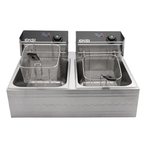 Фритюрница Eksi 6+6L Electric Fryer