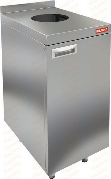 Стол под мусорный бак Hicold НБМДСО-4/6Б с отверстием для отходов