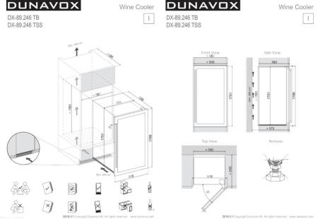 Шкаф винный Dunavox DX-89.246TB