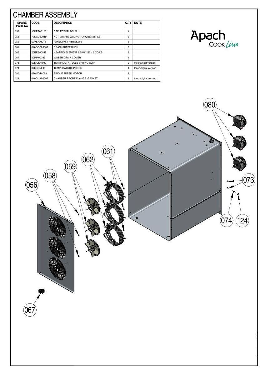 Деталировка Apach Cook Line AP10.21QM