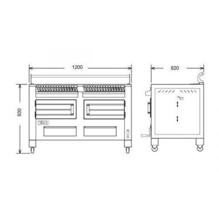 Гриль мангал BBQFIRE M120