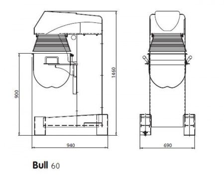 Миксер планетарный Rollmatic BULL 60